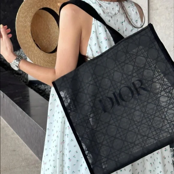Dior-Logo Tote Bag (Black 🖤) - Picture 5 of 11